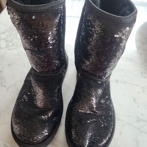 UGG Black Sequin Mid-Calf Boots